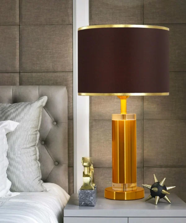 ROBERT LUXURY METAL AND CRYSTAL DESIGNER TABLE LAMP BEDSIDE LAMP