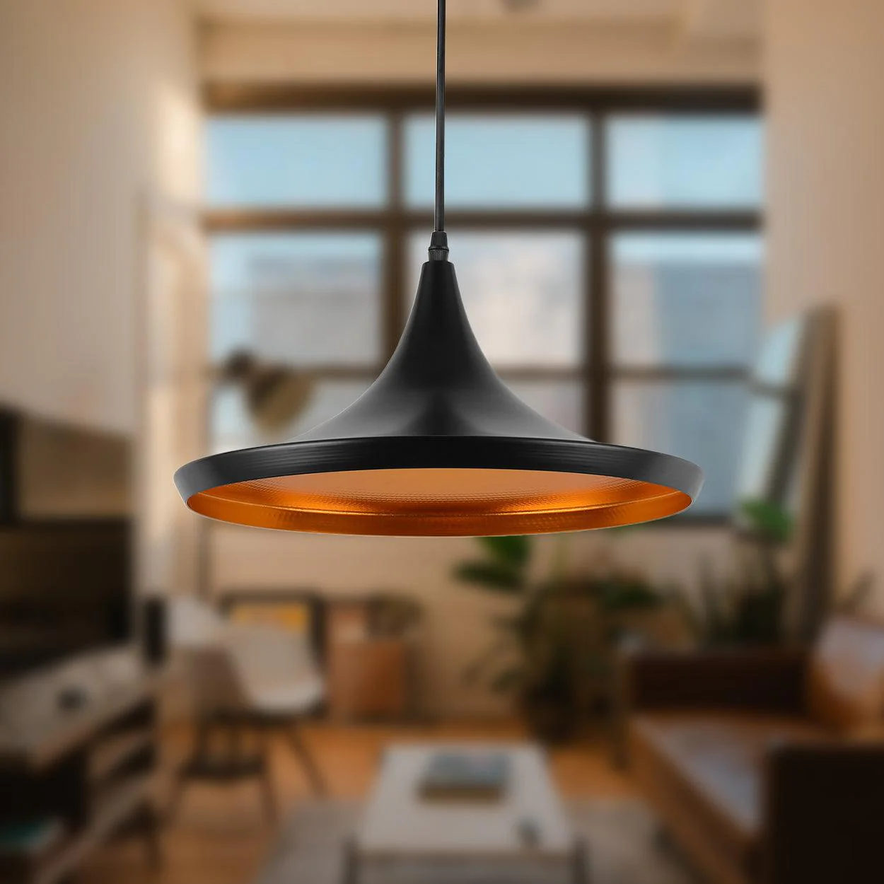 TOM DIXON WIDE PENDANT LIGHT