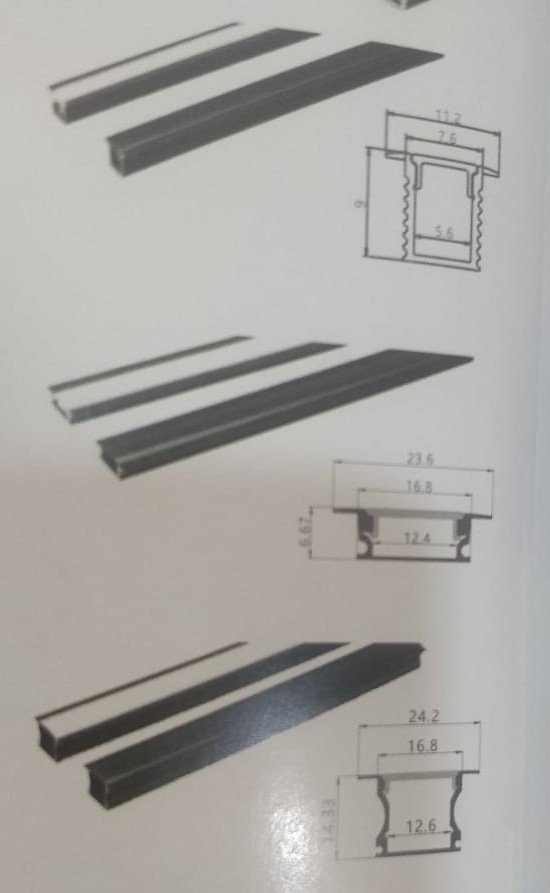 ALUMINIUM ANODISED BLACK PROFILES