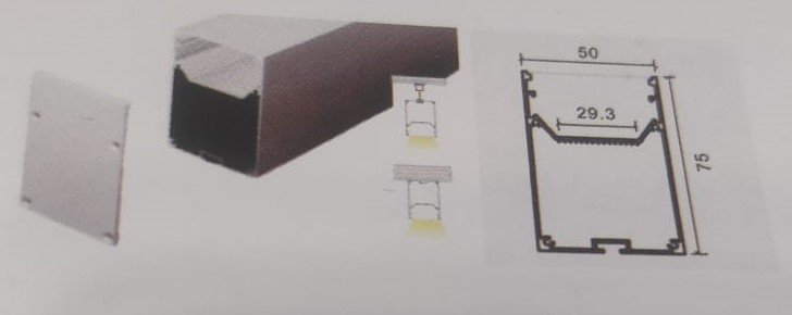 ALUMINIUM ANODISED BIG SIZE LED PROFILES